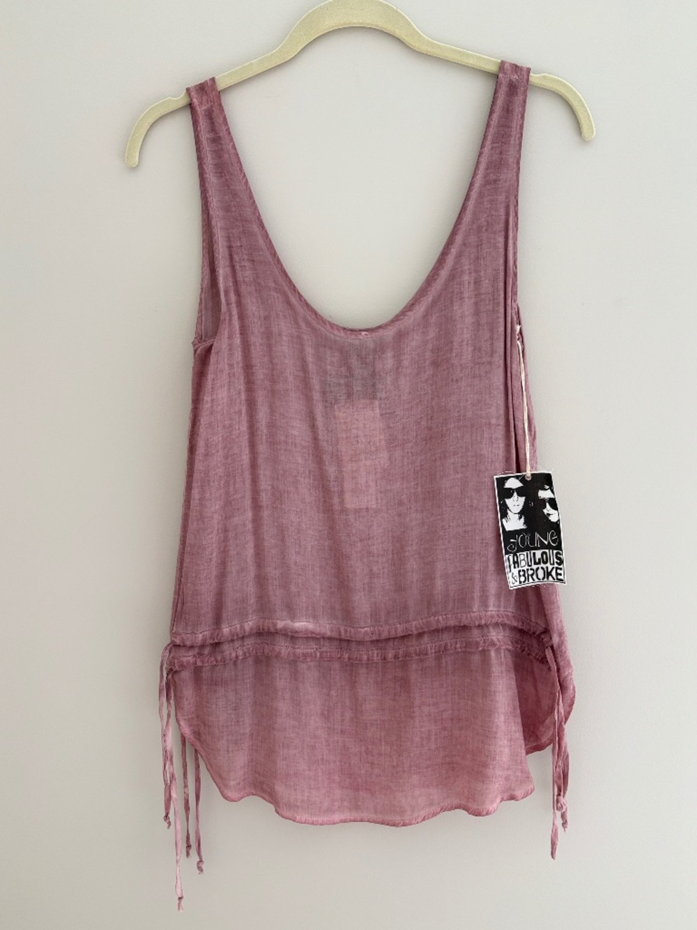 Young Fabulous and Broke NWT sleeveless top, size small in dusty rose